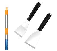 Coltello for stucco da 3", Raschietto con lama smussata in acciaio inossidabile Coltello for stucco da 250 mm con asta di prolunga for pulire carta da parati Levigatura Verniciatura Finitura Intonacat