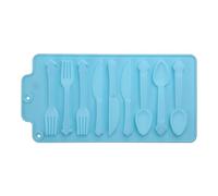 Coltello Forchetta Biscotti Stampo per caramelle cioccolato in silicone per dessert fai da te Blocco ghiaccio Decorazioni per cupcake fatte a mano Strumento cottura Biscotti fondente per
