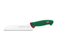 Sanelli Premana Professional Coltello Formaggio Zancato, Acciaio Inossidabile, Verde/Rosso, 31 x 3 x 7 cm