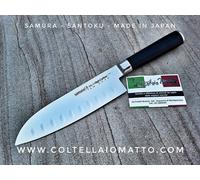 COLTELLO GIAPPONESE SAMURA - COLTELLO SANTOKU FORGIATO