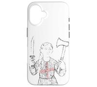Coltello inglese e ascia simbolo ragazza Giovanna di Union Jack Custodia per iPhone 16