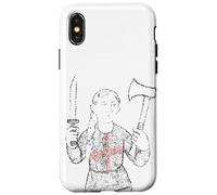 Coltello inglese e ascia simbolo ragazza Giovanna di Union Jack Custodia per iPhone X/XS