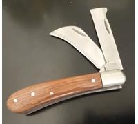 Coltello innesto-giardinaggio-fiori lama doppia inox 65 mm Steels_IP -CR042