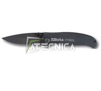 COLTELLO LAMA IN ACCIAIO TEMPRATO BETA TOOLS 1778SCL 1778 SCL MANICO CARBON LOOK