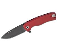 Coltello Lionsteel ROK ROSSO in alluminio, RotoBlock, lama nera chimica M390 ROK A RB