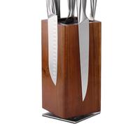 Coltello magnetico Block | Legno Rotatable a 360° doppio lato magnetico porta coltelli da frutta per gli appassionati di cucina Home Apartment Food Truck Restaurant Café Bar negozio di frutta