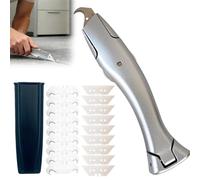 Coltello Multiuso a Gancio, Coltello a Uncino Taglierino con 10 Lame Cutter Trapezoidale e 10 Piccola Lama a Gancio, Taglierini Professionali, per Tagliare Pavimenti in PVC