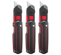 Coltello Multiuso Pieghevole con Raschietto, Coltello Multiuso Multifunzionale in Lega di Zinco-alluminio for Impieghi Gravosi con 6 Lame di Ricambio Extra(*3)