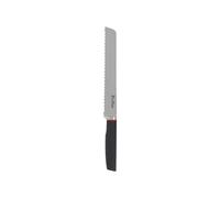 Pinti Inox coltello per pane Professional, Acciaio Inossidabile,manico Nero, Lunghezza lama seghettata 20 cm