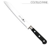 Coltello pane forgiato Manici in POM per alimenti. colore nero. resistente in lavastoviglie. nero