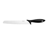 Fiskars Coltello per il Pane con Bordo Seghettato, Essential, Plastica/Acciaio Inox, Lunghezza della Lama: 23 cm, Nero/Argento, 1065564