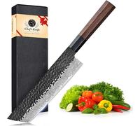 Coltello per carne di manzo Coltello da cucina in acciaio di Damasco Coltello di precisione da 7,2 pollici Vg10 Coltello da cucina professionale in acciaio giapponese Manico in legno