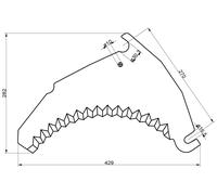 Coltello per carro autocaricante compatibile con Bergmann diverse varianti B02-0777, B020777 nessun colore