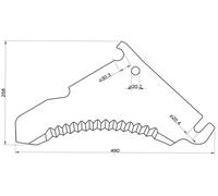 Coltello per carro autocaricante compatibile con Bergmann diverse varianti B02-1011, B021011 nessun colore