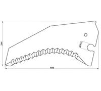 Coltello per carro autocaricante compatibile con Krone diverse varianti 00 332 970 0, 00 332 970 1, 003329700, 003329701 nessun colore