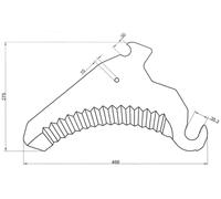 Coltello per carro autocaricante compatibile con Krone diverse varianti 20 059 608 1, 20059608 nessun colore