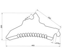 Coltello per carro autocaricante compatibile con Pöttinger diverse varianti 434100, 434.100 nessun colore