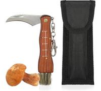 Coltello per Funghi con Spazzolina e Misuratore di Lunghezza Serramanico