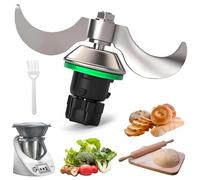 Coltello per Impastare per Bimby TM5 TM6 TM7, Lama Impastatrice per Vorwerk Thermomix TM7, Coltelli Lame in Acciaio Inox con Spazzola, Accessorio per Robot da Cucina per Pulizia