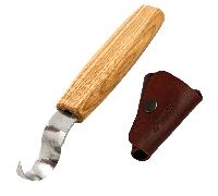 Coltello per intaglio cucchiai Beavercraft 25 mm con fodero in pelle SK1S