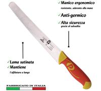Coltello per pasticciere inox 26 cm Manici in polipropilene gomma antiscivolo atossici. trattamento germicida. adatto lavasto arancio