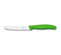 Victorinox Coltello da Tavola Spelucchino Dentato Punta Tonda Qualità Extra Swiss Made - Colore: Verde
