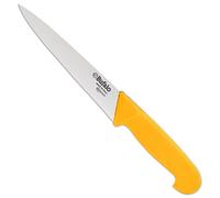 Coltello per Scannare Lama 14 cm Bufalo Scanno Costa Tonda S96/14 Manico Giallo