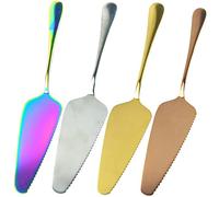 Coltello per Torta in Acciaio Inossidabile,4 Pezzi Paletta per Torta in Acciaio Inox Posate Paletta Torta Cake Server Pala per Torta Seghettata per Cucine, Ristoranti, Feste