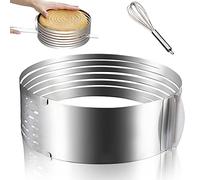 Coltello per Torta in Acciaio Inossidabile da 9~11,8 Pollici, Multistrato ad Anello per Mousse, Aiuto per Tagliare