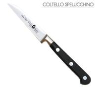 Coltello per verdura lama forgiata da 9 cm Manici in POM per alimenti. colore nero. resistente in lavastoviglie. nero