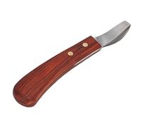 Coltello per Zoccoli a Doppio Taglio con Manico in Legno - Strumento Maniscalco di Cavalli, Forbici Ovali Ad Anello per Toelettatura Equina