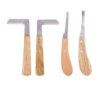Coltello per zoccoli, strumenti da maniscalco per mano sinistra o destra con manico in legno Forniture per cavalli Manico ergonomico per cavalli Mucche Allevamento di bestiame