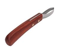 Coltello per Zoccolo Anello per Maniscalco Coltello Ovale per Zoccolo di Cavallo Lama in Acciaio Inossidabile Manico in Legno di Gomma Taglierina per Zoccolo di Cavallo per Bestiame Multiuso