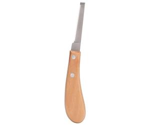 Coltello per zoccolo super affilato Forma di lama diritta Strumento per rifinire lo zoccolo in acciaio al carbonio per cavalli da bestiame (UNA parola per la mano destra)