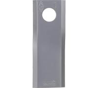 Coltello piegato per falciatrici rotative 107x45x4 sinistro, Ø foro 18,2mm. ORIGINALE Kuhn rif. 55903210