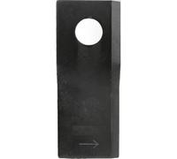 Coltello piegato per falciatrici rotative 115x47x4 sinistro, Ø foro 19mm, adattabile Claas rif. 9520430