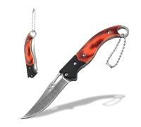 Coltello Pieghevole, Coltello Campeggio, Coltellino Tascabile Multiuso, Coltello Portatile con Portachiavi Coltello da Caccia Acciaio Inossidabile per il Campeggio, l'escursionismo e lo Zaino