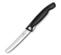 Victorinox Swiss Classic - Coltello Pieghevole per Verdure , Tascabile Lama Dentata, Qualità Made in Swiss - Colore: Nero Grafite