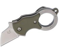COLTELLO PIEGHEVOLE FOX MINI-TA MANICO IN NYLON VERDE OLIVA - LAMA IN ACCIAIO INOX 1.4116 SABBIATO