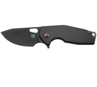 Coltello pieghevole FOX VOX SURU, manico in titanio nero PVD, lama in M390 nero PVD, bronzo FX-526 T