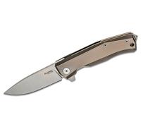 Coltello pieghevole Lionsteel lama M390, manico in Titanio BRONZO MT01 BR