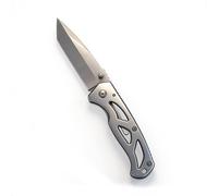 Coltello pieghevole lunghezza totale 15,8cm - Coltellino affilato per esterni e da sopravvivenza con lama 6,8cm in acciaio inossidabile. Con clip da cintura e astuccio.
