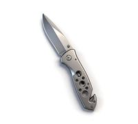 Coltello pieghevole lunghezza totale 20cm - Coltellino affilato per esterni e da sopravvivenza con lama 8,3cm in acciaio inossidabile. Con clip da cintura e astuccio.