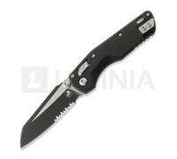 Coltello pieghevole Microtech MSI Mini Ram-Lok S/E Black Tactical Fluted Aluminum, dentatura lama