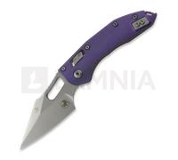 Coltello pieghevole Microtech Stitch Ram-Lok, Purple Haze Ano Slab, Stonewash