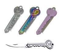 Coltello pieghevole, Multiuso Portatile Coltellino Pieghevole,Coltellino Pieghevole tascabile piccolo con moschettone, coltello da campeggio all'aperto (3 pezzi)