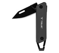 Coltello Portachiavi Moderno Grigio con Lama in Acciaio Inossidabile e Clip a Moschettone