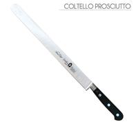 Coltello prosciutto largo forgiato Manici in POM per alimenti. colore nero. resistente in lavastoviglie. nero