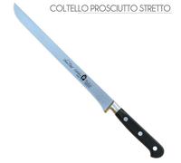 Coltello prosciutto stretto Manici in POM per alimenti. colore nero. resistente in lavastoviglie. nero