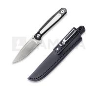 Coltello RealSteel Dex Apex, Carbon Fiber & White G-10, Satin